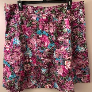 A line floral skirt